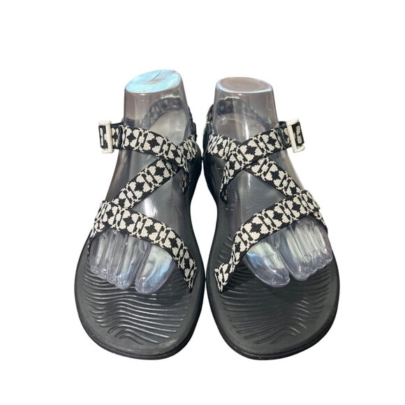 Chaco Womens ZVolv 2 Sandals Black White Geometric Print Hiking Size 8 - Picture 6 of 8